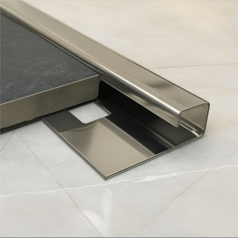 Stainless steel square tile profile