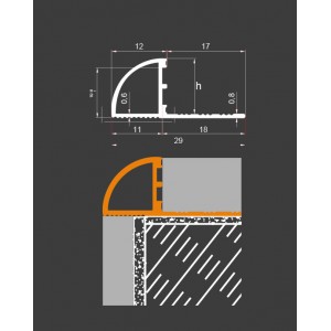 Aluminium Ausseneckprofil