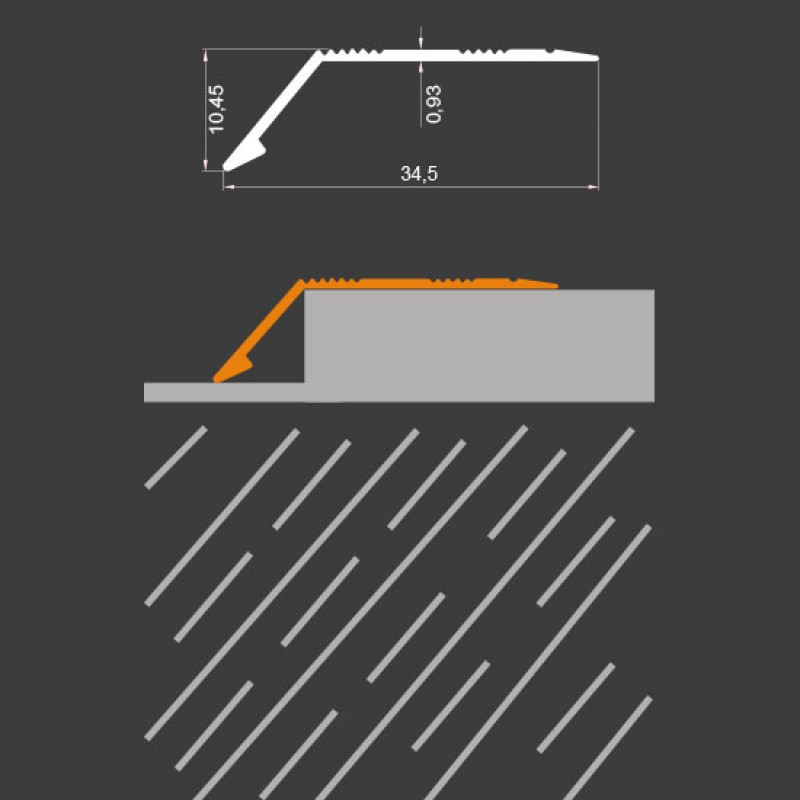 Aluminium Höhendifferenzprofil