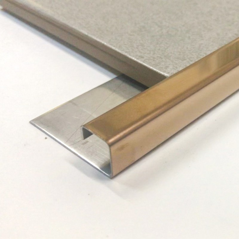 Stainless steel square tile profile