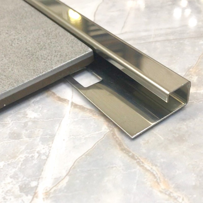 Stainless steel square tile profile