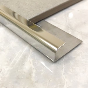 Stainless steel oval tile trim