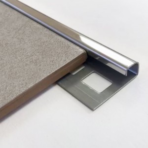 Stainless steel oval tile trim 