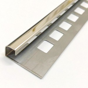 Stainless steel oval tile trim 