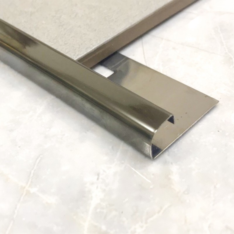 Stainless steel oval tile trim 