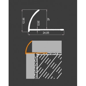 Aluminium Außeneckprofil