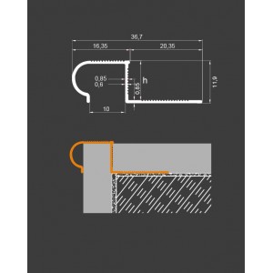 Aluminum Stair Tread Profile