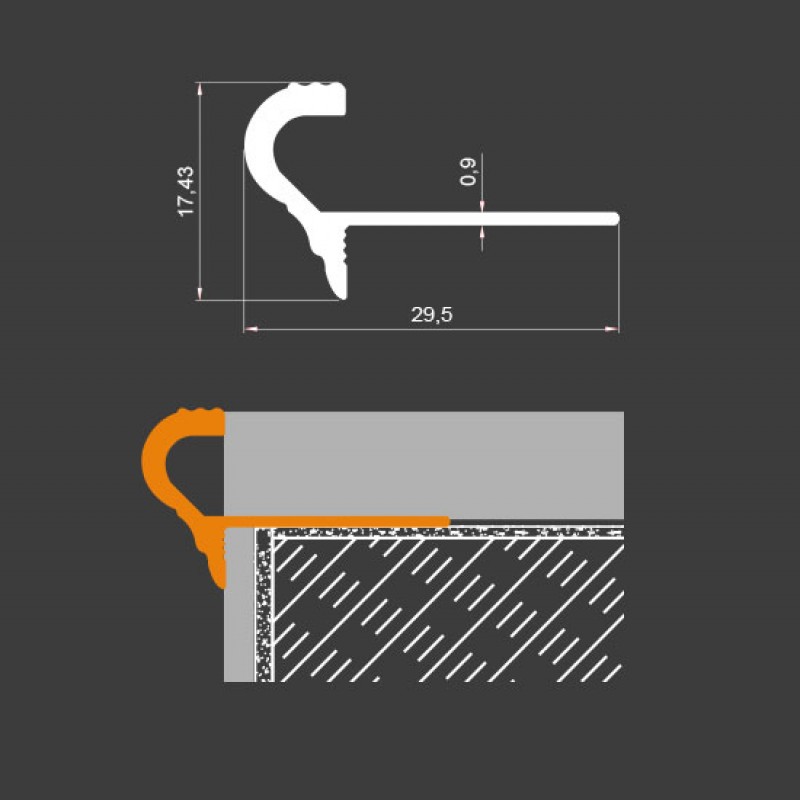 Aluminum Stair Tread Profile