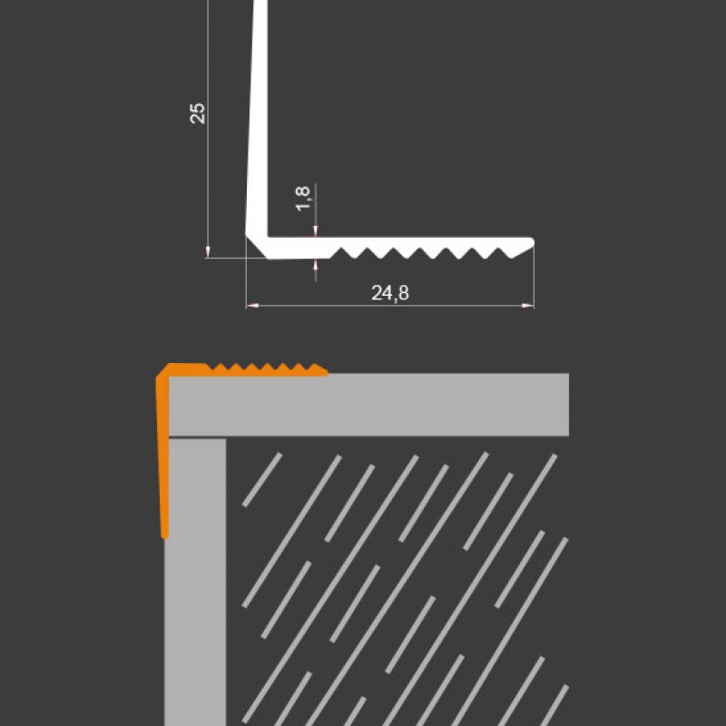 Aluminium Treppenschutzleisten