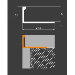 Aluminium Straight Edge Trims