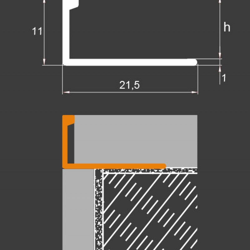 Aluminium L - Shape Profile