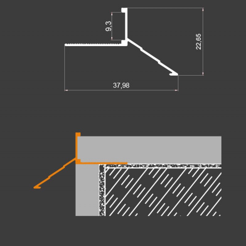 Aluminium Terrassenprofil